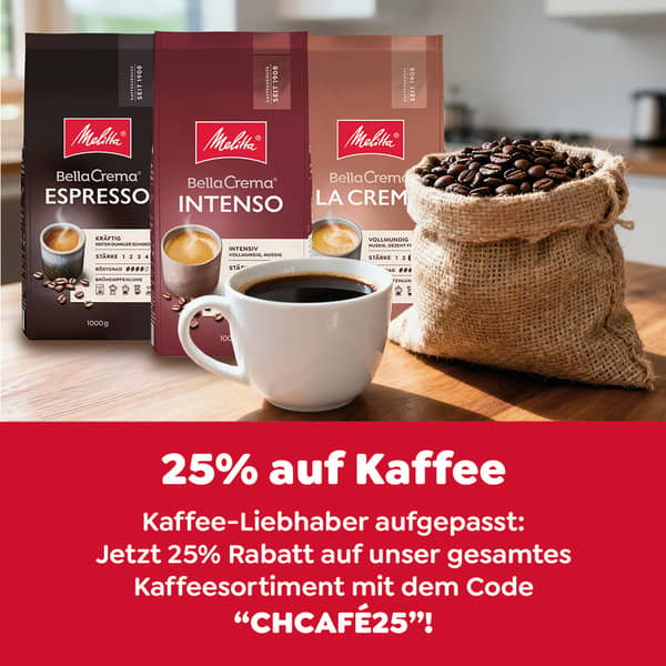 25% Rabatt auf das gesamte Melitta Kaffeesortiment